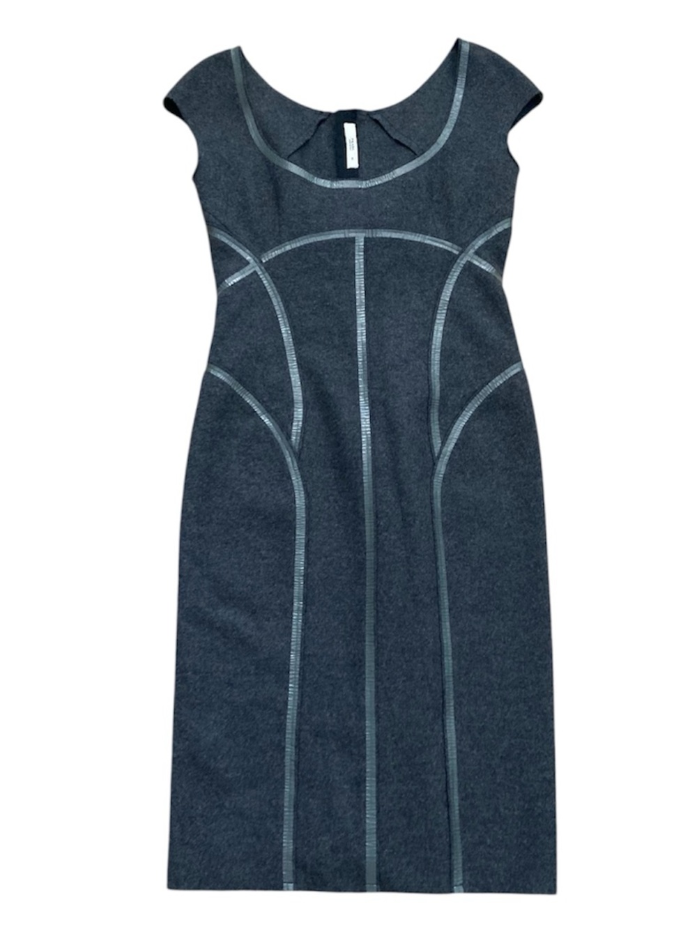 Prada 2007 A/W Wool Panelled Midi Dress